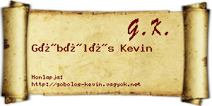 Göbölös Kevin névjegykártya