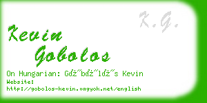 kevin gobolos business card